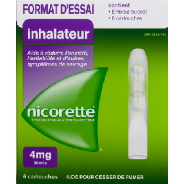 Nicorette Nicotine Inhaler Trial Size, Quit Smoking Aid, 4 mg, 6 ...