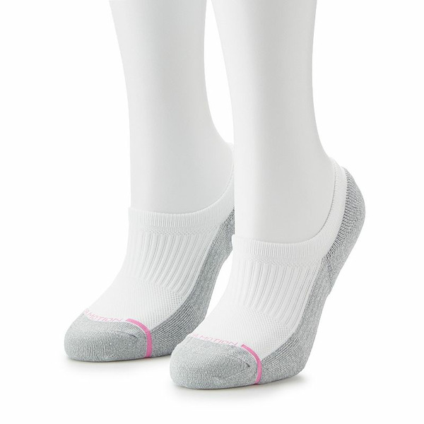 Dr. Motion Women's Dr. Motion 2-Pk. Compression No-Show Socks, Size: 9-11, White