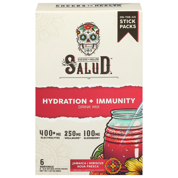 Salud Hydration + Immunity Jamaica/Hibiscus Agua Fresca Drink Mix