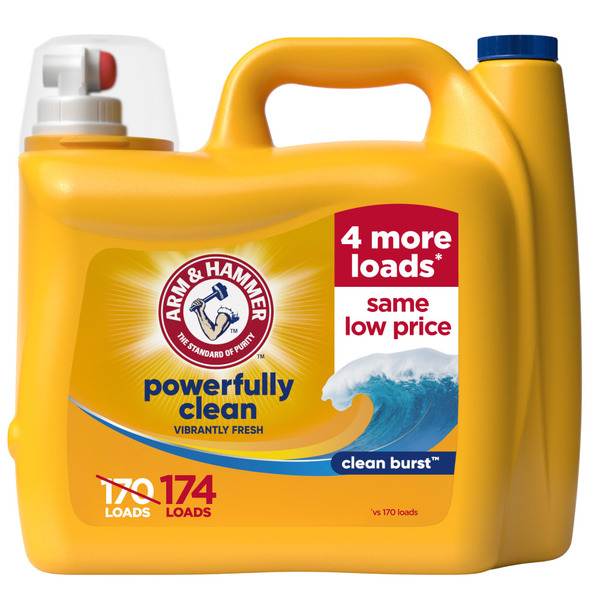 Arm & Hammer Clean Burst Liquid Laundry Detergent, 174 Oz. (174-loads)