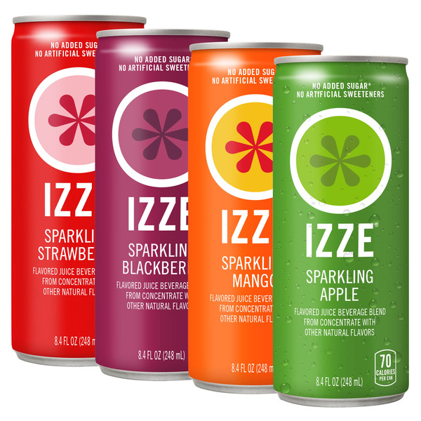 IZZE Sparkling Juice Beverage, Variety Pack, 8.4 fl oz, 24 ct Same