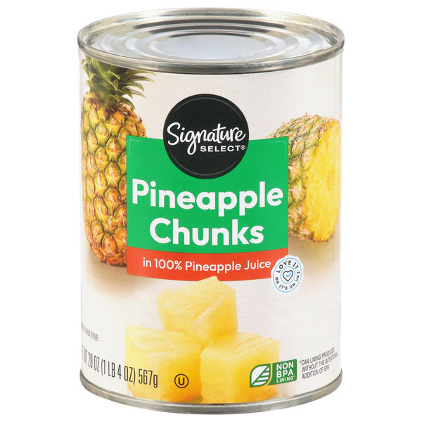 Signature SELECT Pineapple Chunks, in 100% Pineapple Juice