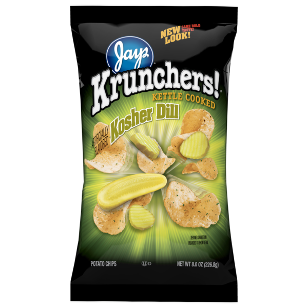 Krunchers! Kettle Cooked Kosher Dill Potato Chips (8 oz) Instacart