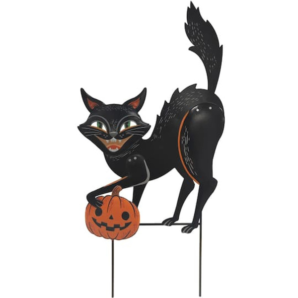 Ashland Black Cat Metal Yard Stake