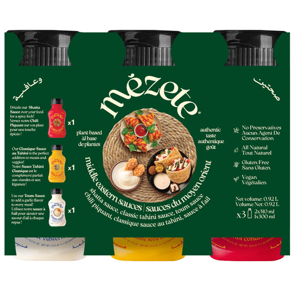 Mezete Middle Eastern Sauce Trio Pack