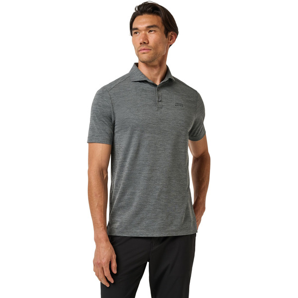 Travis Mathew Men's Heater Active Golf Polo, XXL - Heather Grey