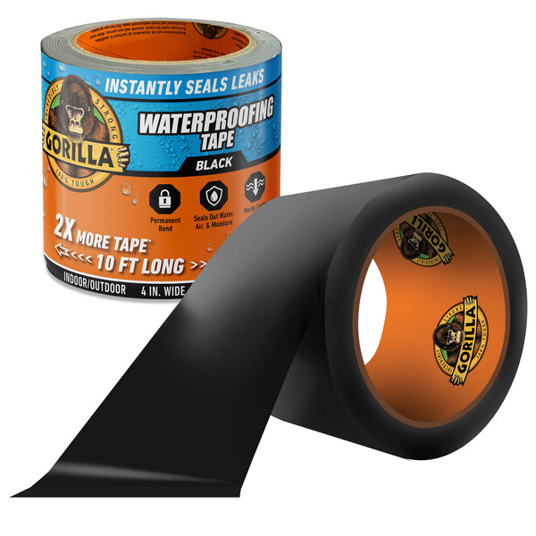 Gorilla Glue Waterproofing Tape, Permanent, Black