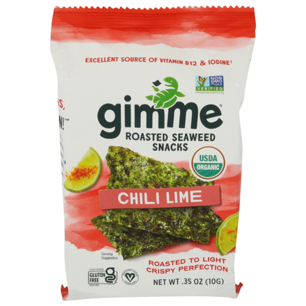 Gimme Health Foods Organic Chili Lime Roasted Seaweed Snacks