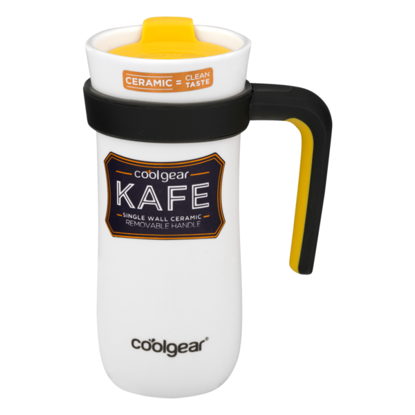 Cool Gear Kafe Single Wall Ceramic Travel Mug Removable Hanle (1 ct