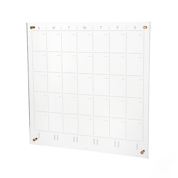 Russell + Hazel Acrylic Monthly Calendar - Clear - 24" x 24"