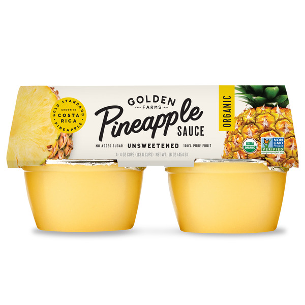 Golden Farms Unsweetened Organic Pineapple Sauce Same-Day Delivery