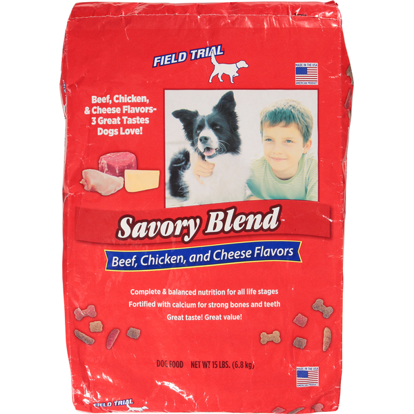 Field Trial Dog Food, Beef, Chicken, and Cheese Flavors, Savory