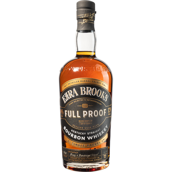 Ezra Brooks Cask Strength Single Barrel Bourbon Whiskey Same-Day