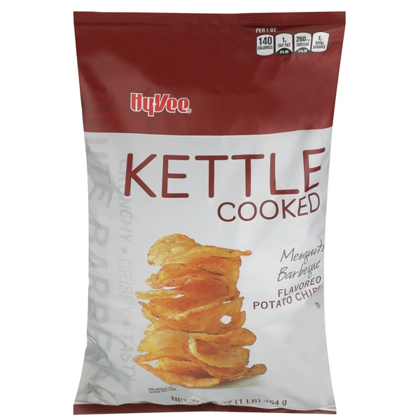 Hyvee Kettle Cooked Potato Chips, Mesquite Barbeque (16 oz) Instacart