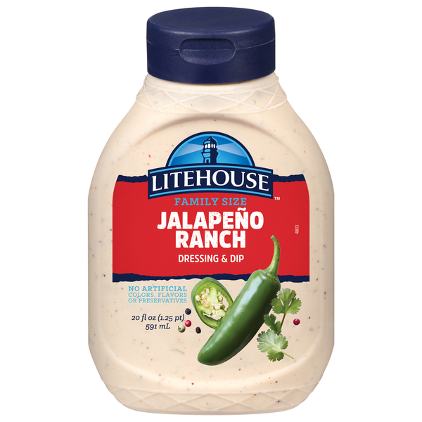 Litehouse Dressing & Dip, Jalapeno Ranch, Family Size Same-Day Delivery | Reasor's Litehouse Dressing & Dip, Jalapeno Ranch, Family Size Same-Day Delivery | Reasor's