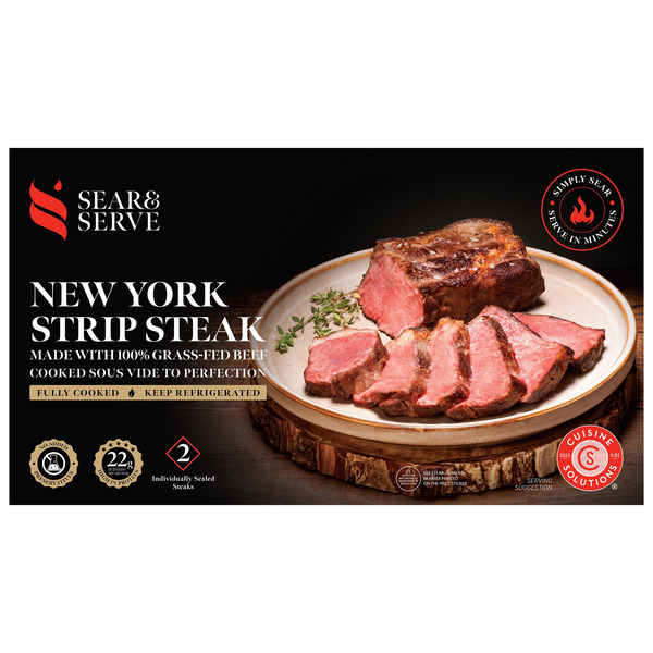 Serve & Sear New York Strip Steak, 2-count