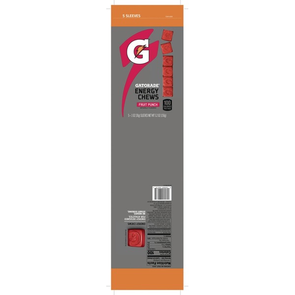 Gatorade Gatorade Prime Energy Chews Fruit Punch Fruit Punch (5 each) from Walmart Instacart
