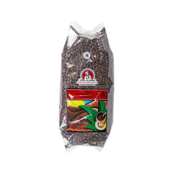 Chef's Quality - Whole Bean Colombian Coffee - 2.5 lb Bag
