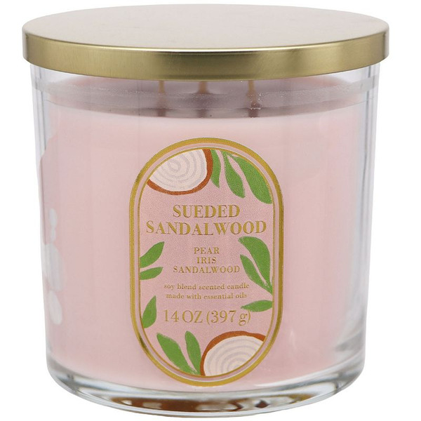 Sonoma Goods For Life Sueded Sandalwood Candle Jar