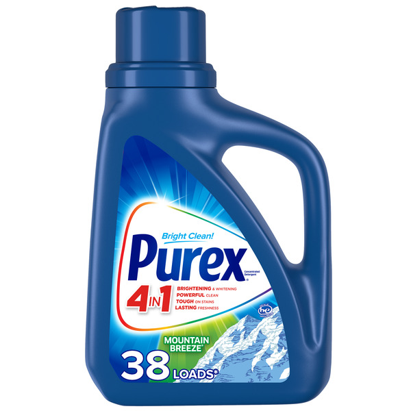 Purex Liquid Laundry Detergent, Fresh Mountain Breeze, 50 Fluid Ounces, 38 Loads
