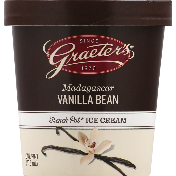 Graeter's Ice Cream, French Pot, Madagascar Vanilla Bean (1 pt) Instacart