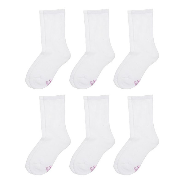 Hanes Girls' Hanes Ultimate® 6-Pack Crew Socks, Girl's, Size: Small, Multicolor