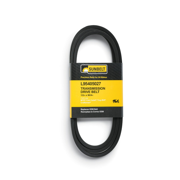 Sunbelt 1/2-in x 90.9-in Transmission drive belt Belt, for Riding Lawn Mowers Replaces OEM Part Number 75405027, 95405027, 75405027A, 75405027B