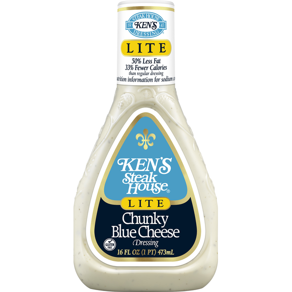 Ken's Steakhouse Dressing, Lite, Chunky Blue Cheese (16 fl oz) Instacart