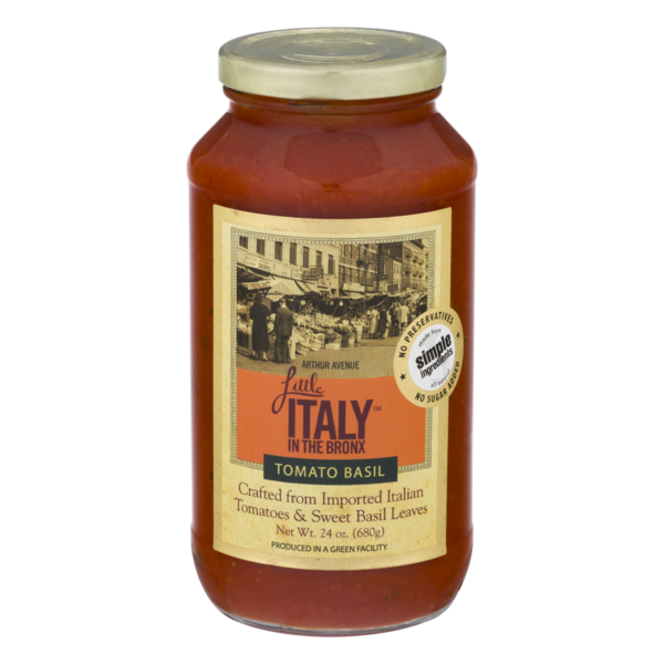 Little Italy in the Bronx Pasta Sauce Tomato Basil (24 oz) Instacart