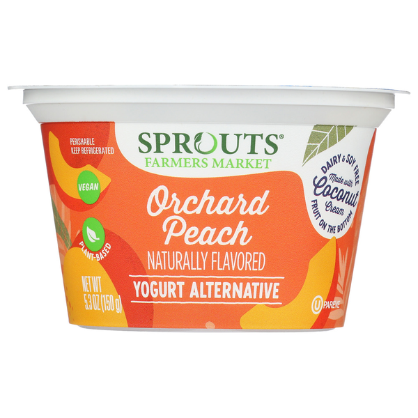 Sprouts Orchard Peach Naturally Flavored Yogurt Alternative Same