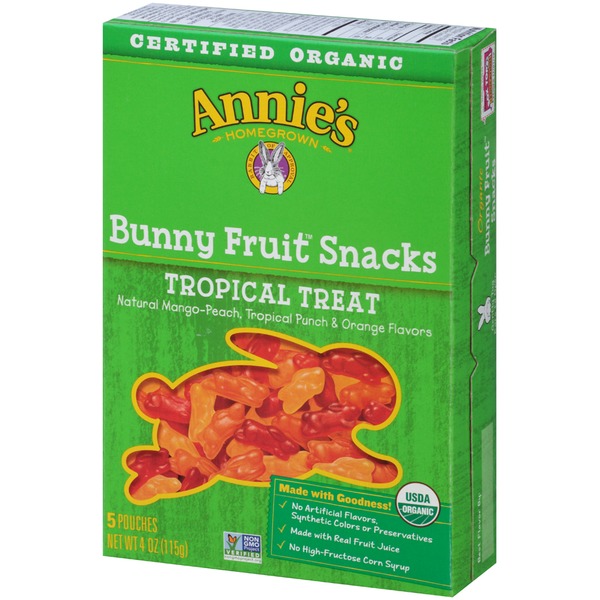 Annie's Homegrown Organic Tropical Treat Bunny Fruit Snacks from Central Market Instacart