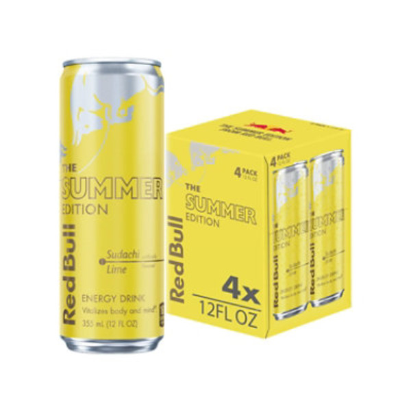 Red Bull Summer Edition Sudachi Lime Multipack Energy Drink Cans