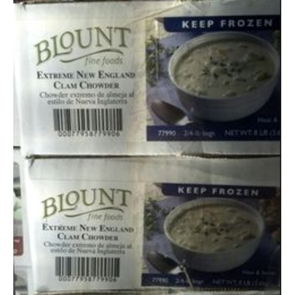 Frozen Blount - New England Clam Chowder - 2/4 lbs