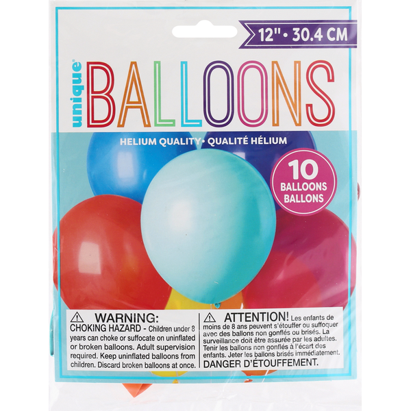 Unique Balloons, Assorted, 12 Inches Same-Day Delivery or Pickup