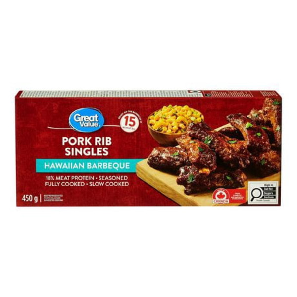Pork Rib Tips Walmart Walmart Great Value Hawaiian Barbeque Pork Rib Singles Same-Day ...