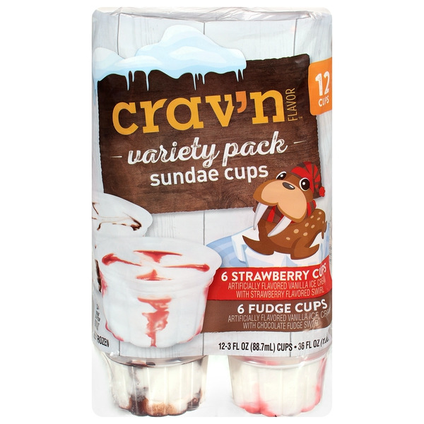 Crav'n Flavor Sundae Cups, Variety Pack Same-Day Delivery or