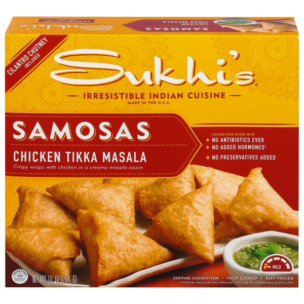 Sukhi's Indian Chicken Tikka Masala Samosa Frozen Appetizer Snack