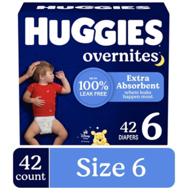 Huggies Overnites Nighttime Baby Diapers Size 6