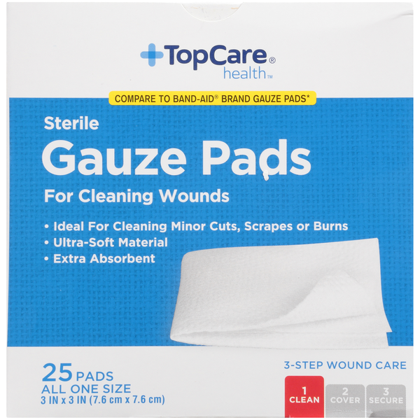 Top Care Sterile Gauze Pads (25 ct) Instacart