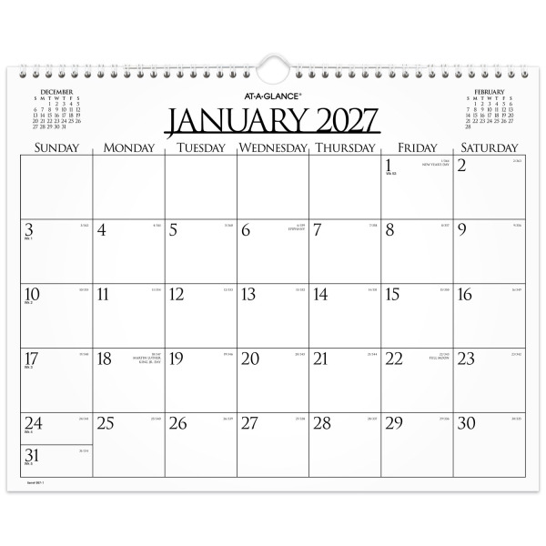 AT-A-GLANCE 2027 Business Monthly Wall Calendar, 15 x 12 in