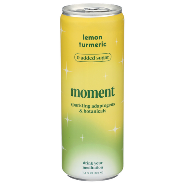 Moment Lemon Tumeric Sparkling Adaptogens Drink Same-Day Delivery