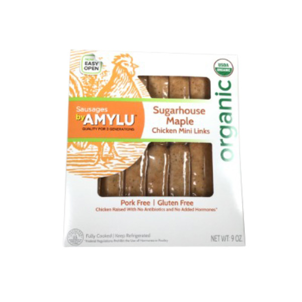 Amylu Organic Sugarhouse Maple Chicken Mini Links