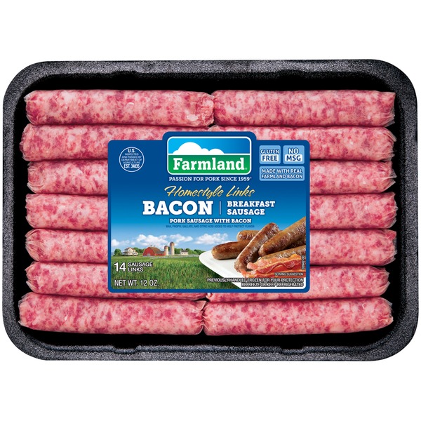 Farmland Bacon Breakfast Homestyle Links Sausage (12 oz) Instacart