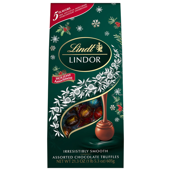 Lindt Lindor Holiday Chocolate Truffles, Variety Pack, 21.3 oz