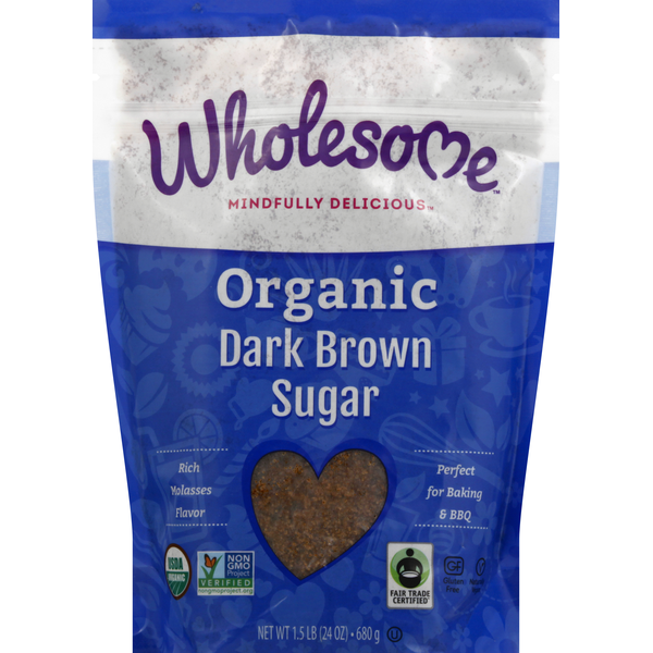 Wholesome Sugar, Organic, Dark Brown (24 oz) Instacart