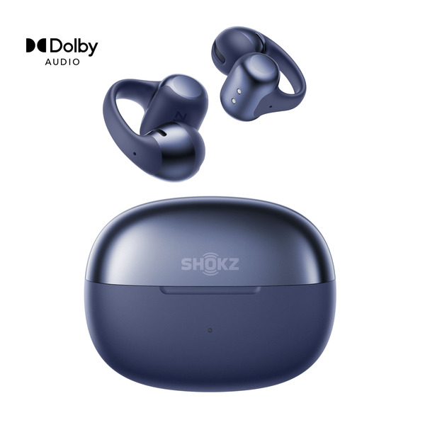 Shokz OpenDots ONE Open-Ear Clip-On True Wireless Bluetooth Earbuds - Navy Blue