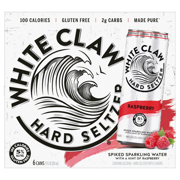 White Claw Raspberry Hard Seltzer Same-Day Delivery | Bristol Farms