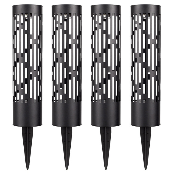Rotating Solar Bollard Lights, 4-pack