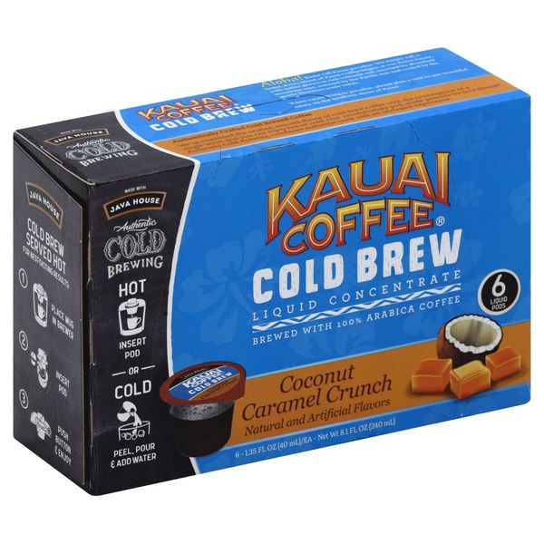 Kauai Coffee Coffee, Arabica, Cold Brew, Coconut Caramel Crunch, Liquid