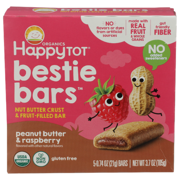 Happy Tot Organic Peanut Butter & Raspberry Bestie Bars 5 Pack